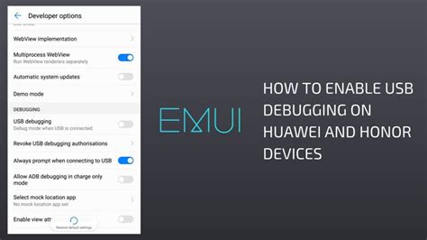 How to Enable USB Debugging Mode on Huawei .